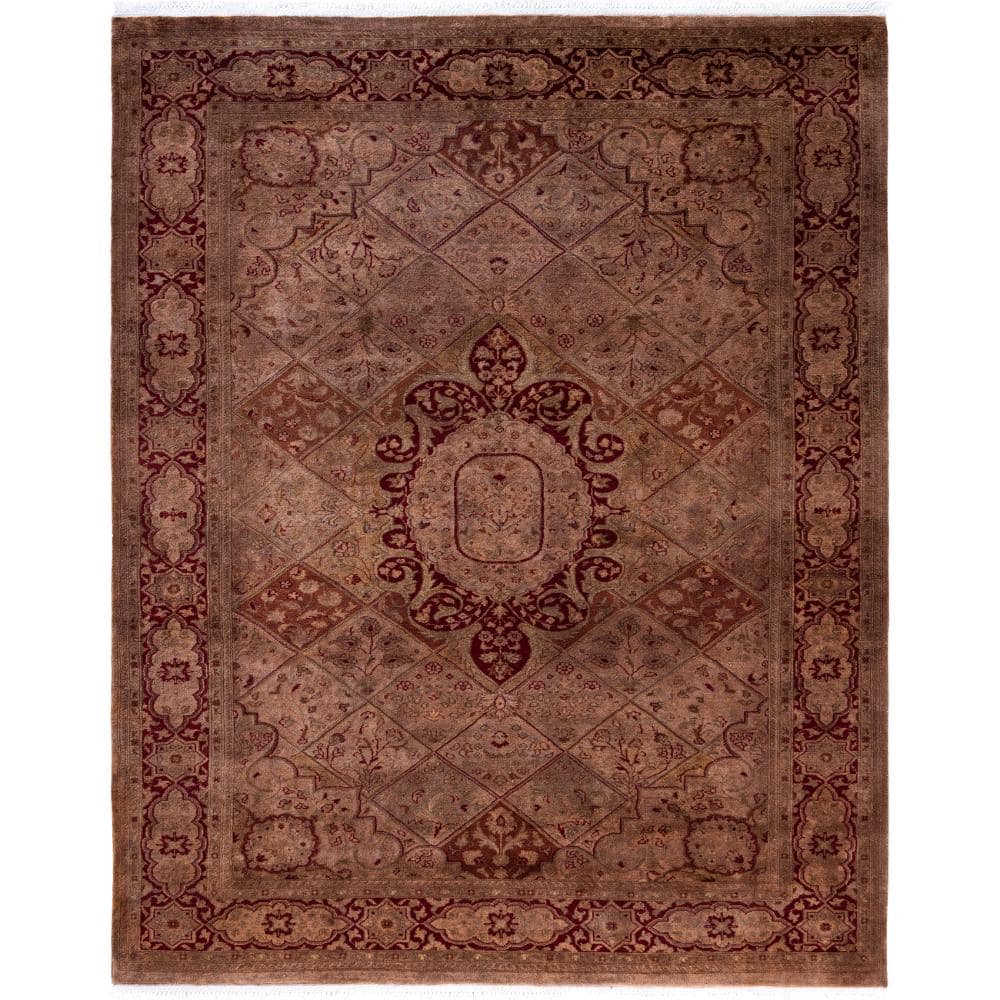 Fine Vibrance Brown 6 X 9 Hand-Knotted Wool Indoor Area Rug price history on PriceWatchPro
