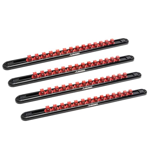 Husky 3/8 in. Swivel Magnetic Socket Rail (4-Piece)