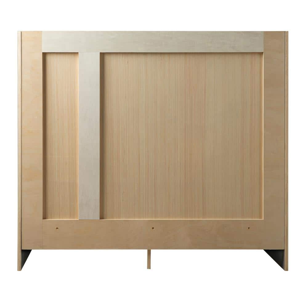 Gray Shaker Style 36-Inch Solid Wood Bathroom Vanity
