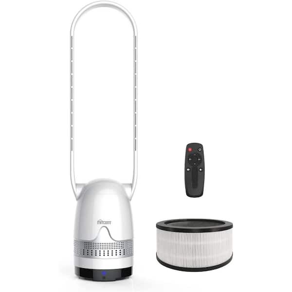 Tidoin 41 in. 8 Fan Speeds Tower Fan in White Bladeless