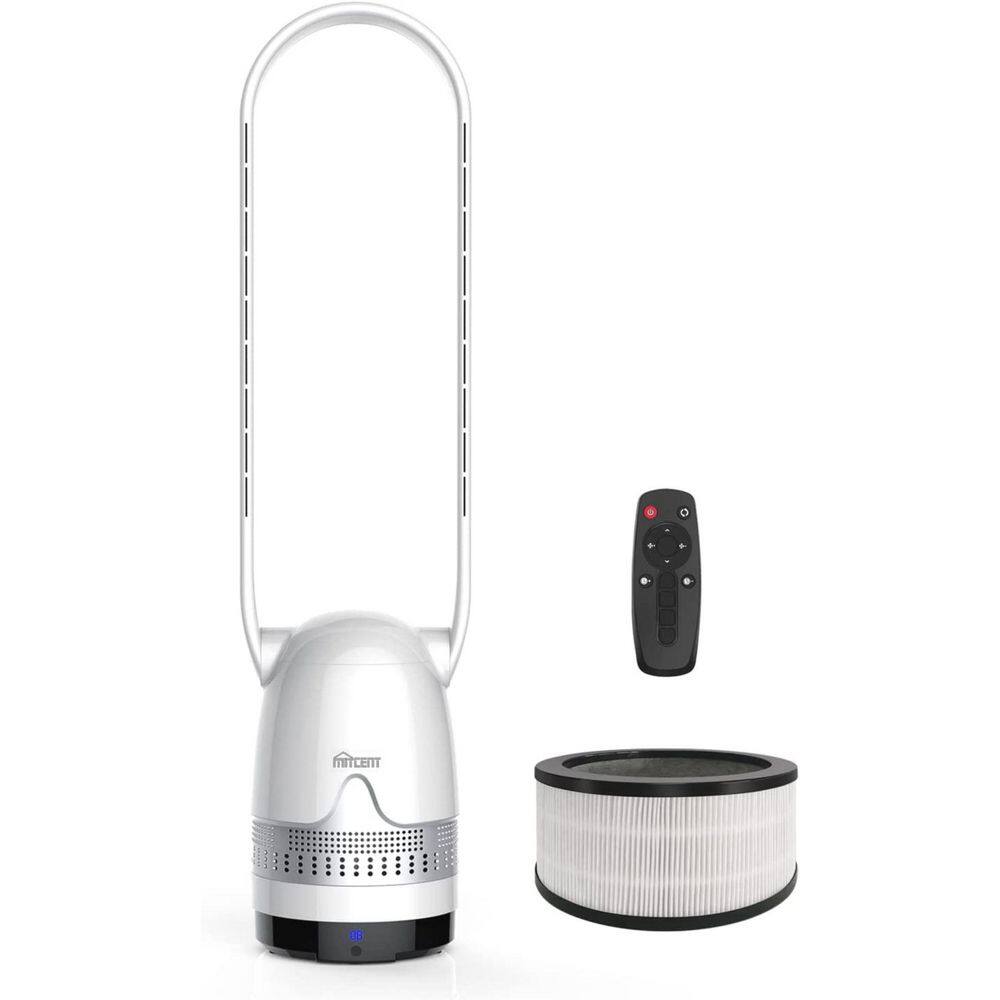Tidoin 41 in. 8 Fan Speeds Tower Fan in White Bladeless PowSYDW1221 The Home Depot