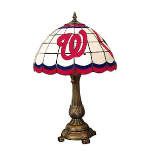 MLB 19.5 in. Antique Bronze Nationals Tiffany Table Lamp