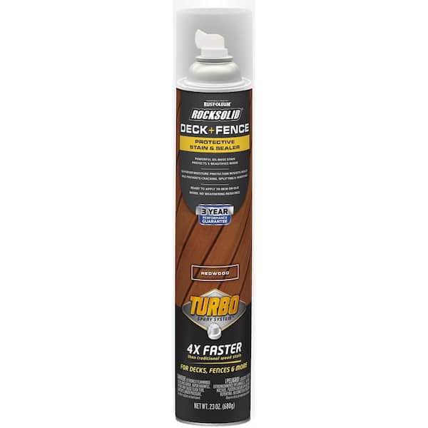 24 oz. Redwood Deck and Fence Exterior Turbo Stain Spray (Case of 6)