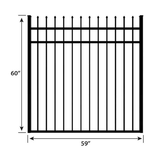 FORGERIGHT 5 in. Black Aluminum Fence Self-Closing Gate Hinge