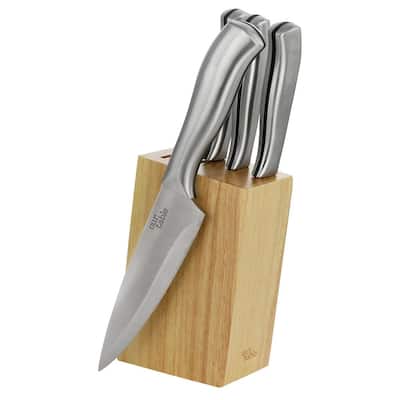 Gibson Home Wildcraft 10- Piece Stainless Steel Knife Set with Wooden Cutting  Board 985113980M - The Home Depot