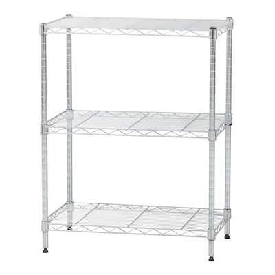 Freestanding Shelving Units, 8 Inch Deep White Wire Shelving System