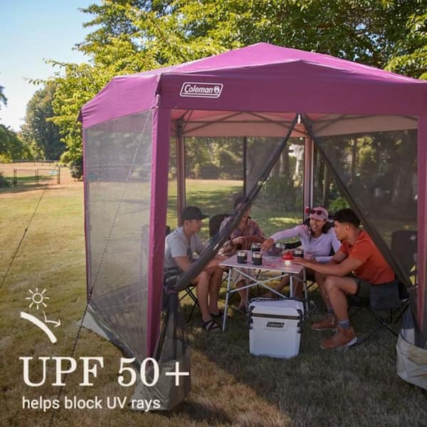 Coleman Back Home 10.5 x 9 Screen Canopy Tent in Purple Coleman Back Home 10.5 x 9 Screen Canopy Tent in Purple