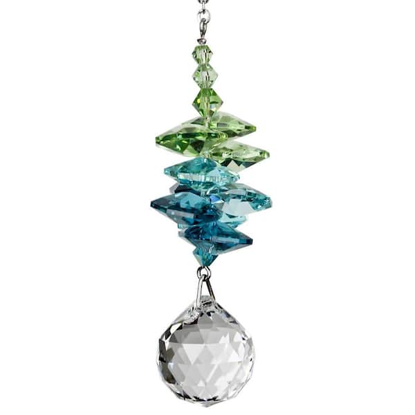 WOODSTOCK CHIMES Woodstock Rainbow Makers Collection, Crystal Sunrise Cascade, 3 in. Green Crystal Suncatcher CCSG