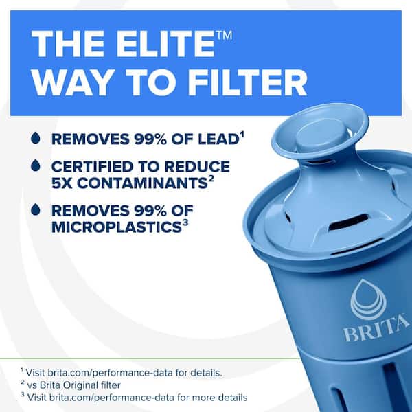 UltraMax 27-Cup Extra Large Filtered Water Dispenser in Black with 1 Elite Filter, BPA Free