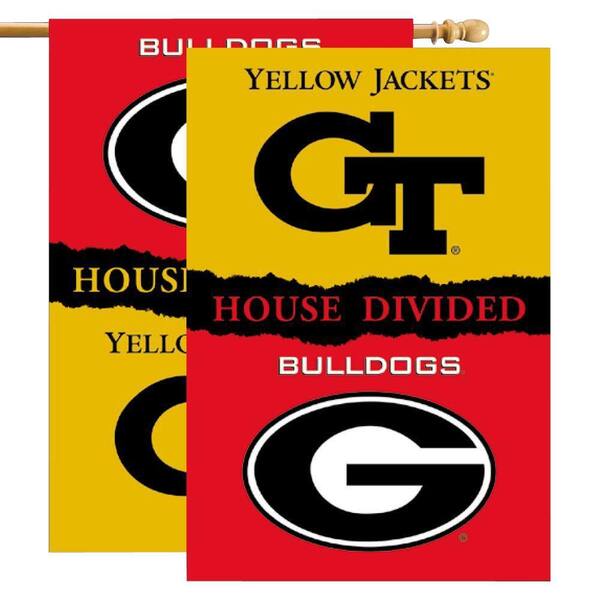 BSI Products NCAA 28 in. x 40 in. Georgia/GA Tech Rivalry House Divided Flag