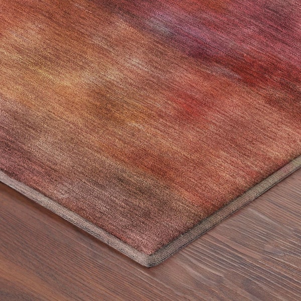 Mayfield Premium Machine Washable Abstract AMF2311 Pink 5 ft. x 7 ft. 6 in. Area Rug