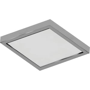12 in. Brushed Nickel Integrated LED Panel Convertible Wall/Ceiling Flush Mount with Square Acrylic Lens