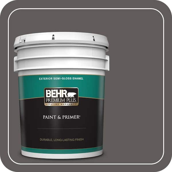 BEHR PREMIUM PLUS 5 gal. #PPU18-19 Intellectual Semi-Gloss Enamel Exterior Paint & Primer