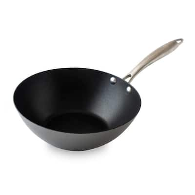 ZXFDMSWJ Cast Iron Wok Pan Old-Fashioned Thick Cast-Iron Pan Frying Pan  Household Pot with Uncoated Non-Stick Pan Gas Universal,Withoutcover-30cm