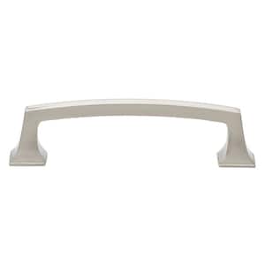 3-3/4 in. Center-to-Center Satin Nickel Deco Base Cabinet Drawer Pulls (10-Pack)