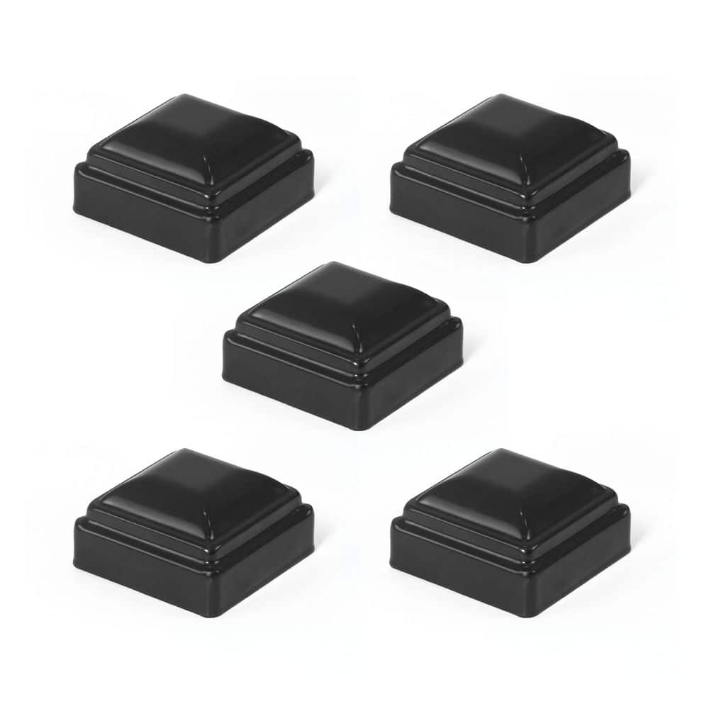 Rust-Resistant 2 in. x 2 in. Metal Decorative Contemporary Pyramid Fence Post Cap (5-Pack) price history on PriceWatchPro