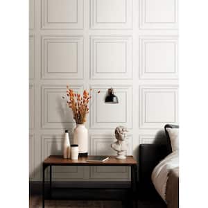 White Wall Panel Wood Look Vinyl Peel and Stick Wallpaper Roll