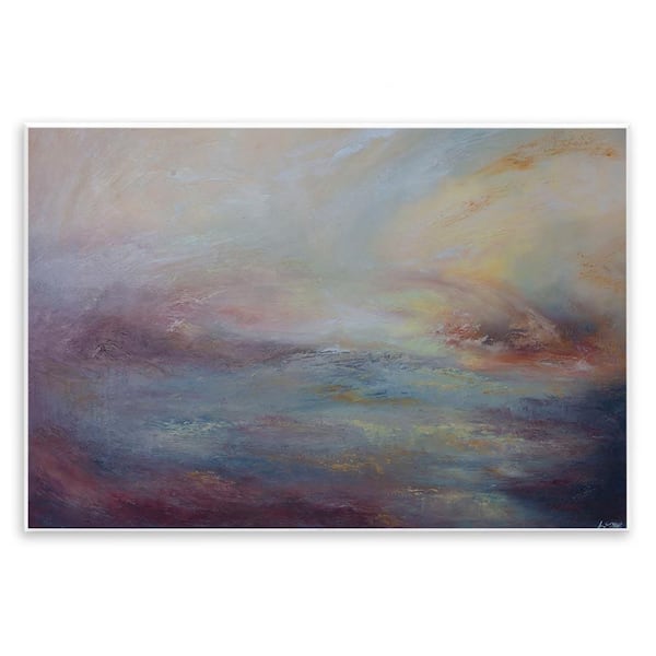 Stupell Industries Golden Hour Swirled Abstract by Lydia Orange Unframed Abstract Graphic Art Print 10 in. x 15 in.