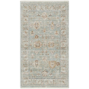 Traditional Home Mint 3 ft. x 5 ft. Distressed Traditional Area Rug