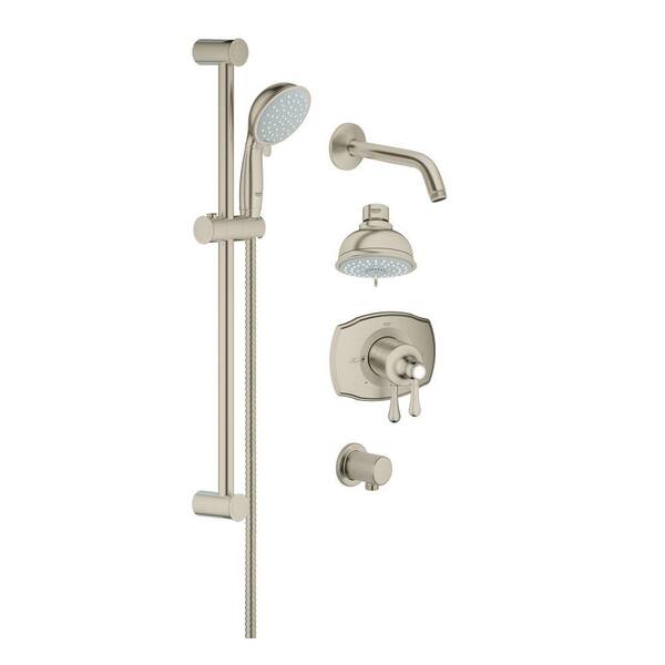GROHE GrohFlex 24 in. Retrofit Shower System in Brushed Nickel InfinityFinish
