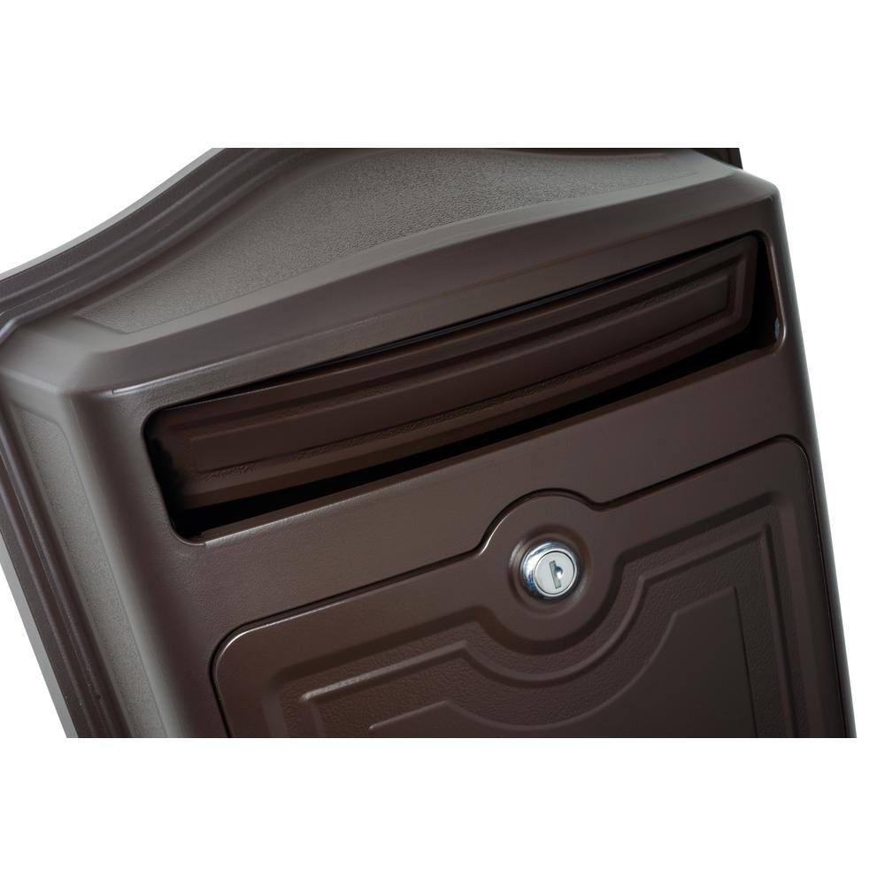 Medium Oil Rubbed Bronze Aluminum Locking Wall Mount Mailbox