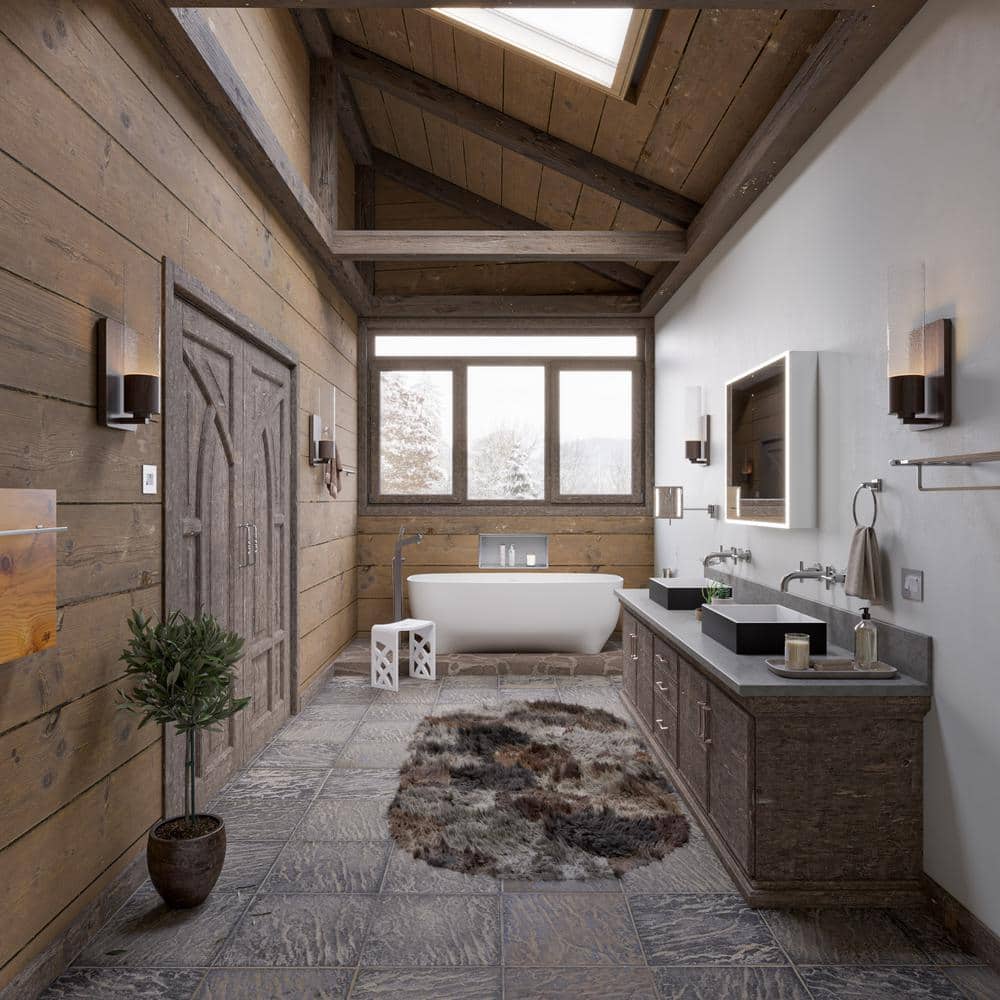 68.4'' White Matte Solid Surface Freestanding Bathtub