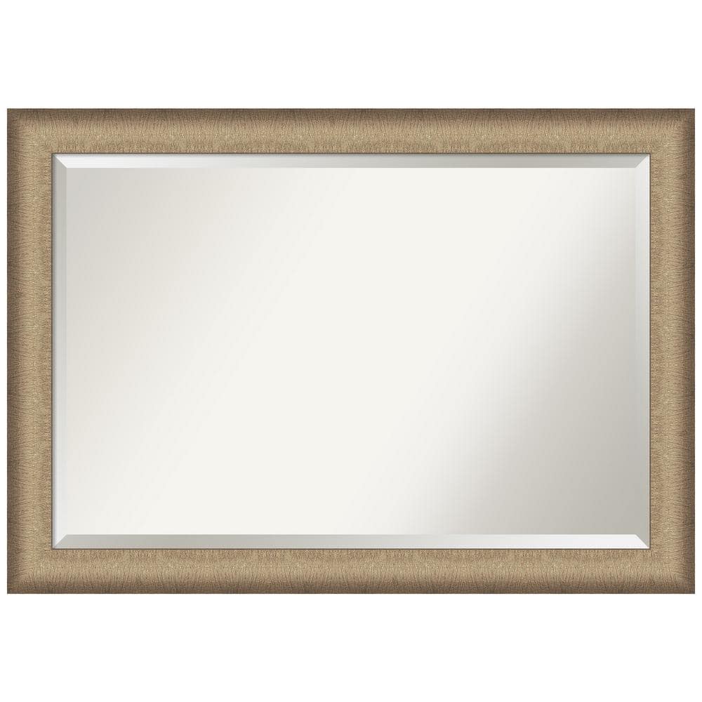 Elegant Brushed Bronze Rectangular Wall Mirror 40.75" x 28.75"