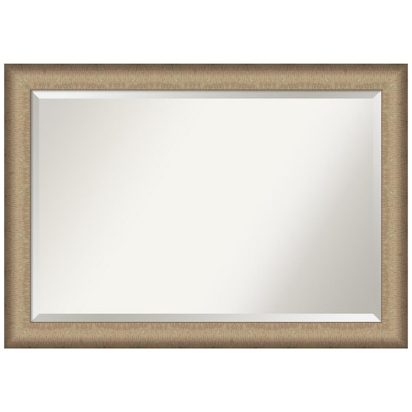 Amanti Art Elegant Brushed Bronze 40.75 in. H x 28.75 in. W Framed Wall Mirror