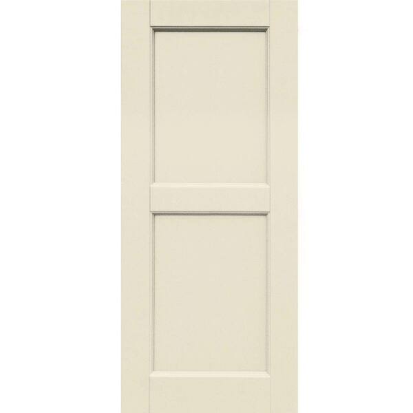 Winworks Wood Composite 15 in. x 36 in. Contemporary Flat Panel Shutters Pair #651 Primed/Paintable