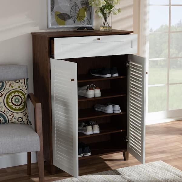 Baxton studio deals shoe cabinet white