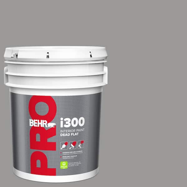 BEHR PRO 5 gal. #HDC-NT-10A Dolphin Gray Dead Flat Interior Paint