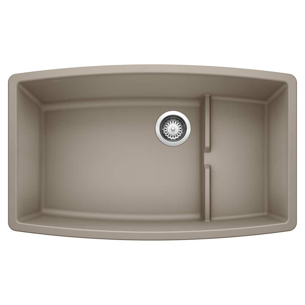 PERFORMA CASCADE 32 in. Undermount Single Bowl Truffle Granite Composite Ki