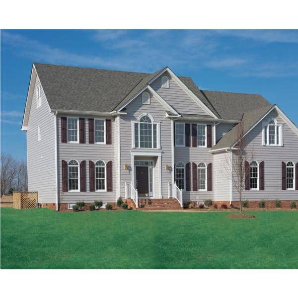 Take Home Sample Board and Batten 24 in. Vinyl Siding in Nantucket Gray