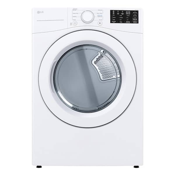 LG 7.4 cu. ft. Vented Stackable Gas Dryer in White with Sensor Dry Technology