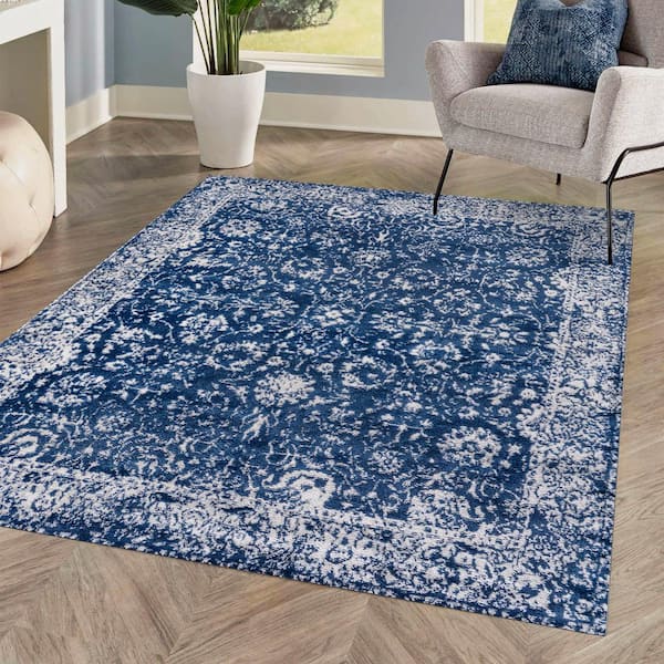 JONATHAN Y Soleiman Modern Persian Navy 3 ft. x 5 ft. Area Rug