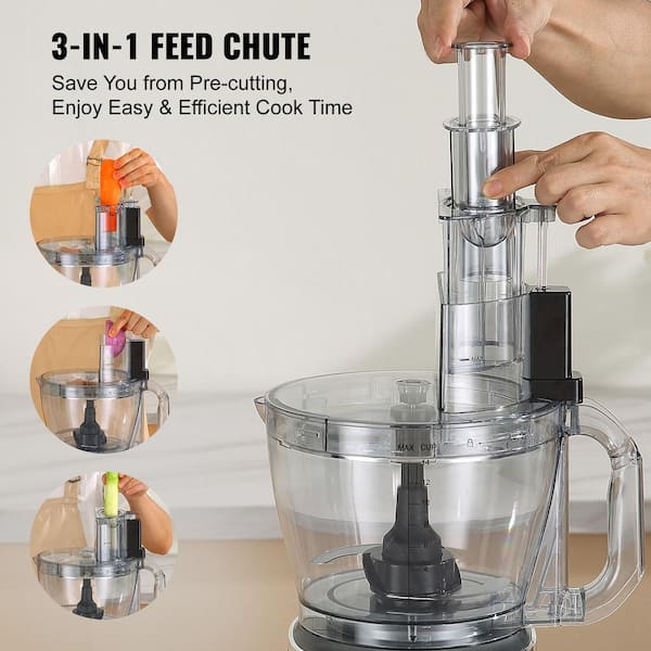 3-Cup Electric Food Processor Vegetable Chopper with Stainless