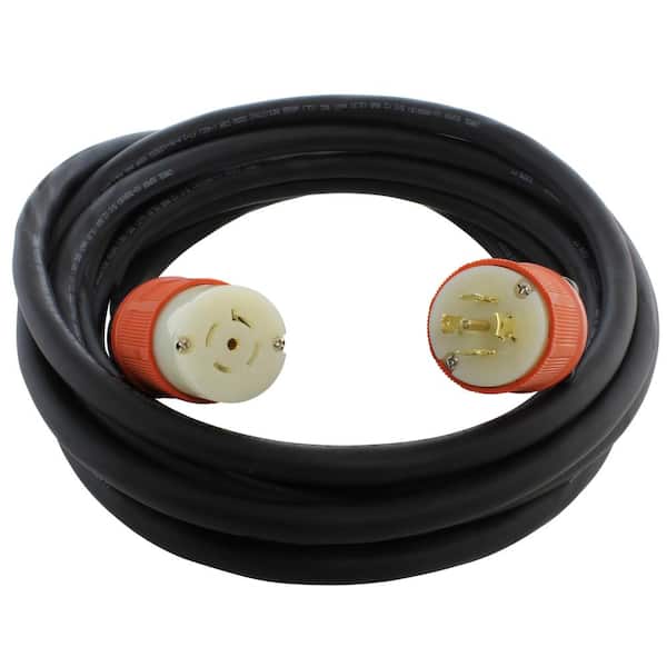 AC WORKS 50 ft. SOOW 12/5 NEMA L21-20 20 Amp 3-Phase 120/208V Industrial Rubber Extension Cord