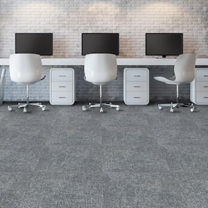 Gray Residential/Commercial 18 in. x 18 Peel and Stick Carpet Tile (10 Tiles/Case) 22.5 sq. ft.