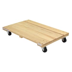 24 in. x 36 in. 900 lbs. Solid Deck Hardwood Dolly
