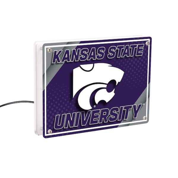 Evergreen Kansas State University NCAA Purple Rectangle Desklite LED Decor