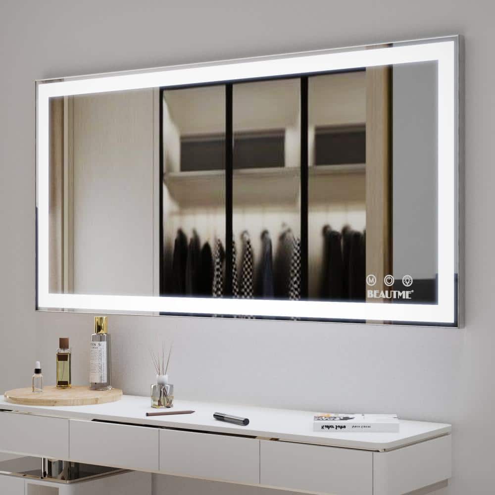 48 in. x 24 in. LED Bathroom Vanity Mirror Wall Mounted Adjustable Light Anti-Fog Touch Switch with Memory, Silver price history on PriceWatchPro