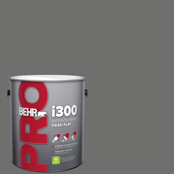 BEHR PRO 1 gal. #HDC-AC-17A Welded Iron Dead Flat Interior Paint