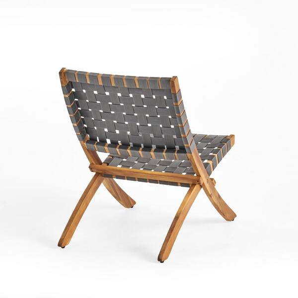 Maison Outdoor Acacia Wood Foldable Bistro Chairs With Wicker Seating Set Of 2 Teak Finish And Brown Wicker