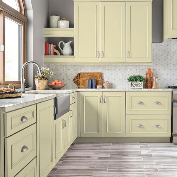 1 qt. #400A-1 Candlelight Yellow Semi-Gloss Enamel Interior/Exterior Cabinet, Door & Trim Paint