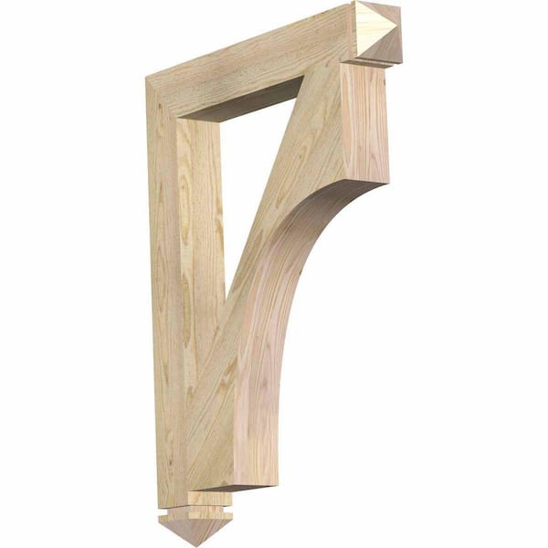 Ekena Millwork 4 in. x 36 in. x 28 in. Douglas Fir Westlake Arts and Crafts Rough Sawn Bracket
