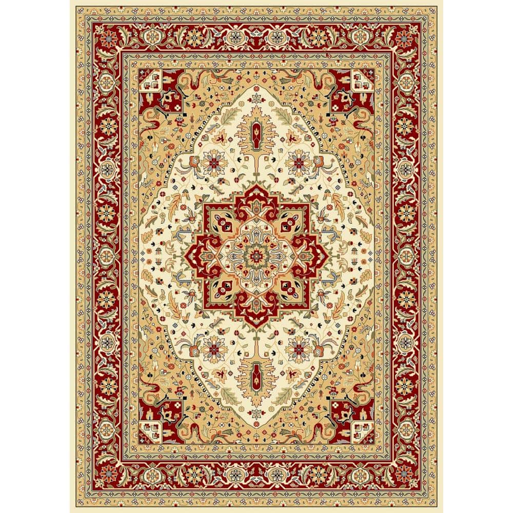 Lyndhurst Ivory/Red 8 ft. x 10 ft. Border Area Rug price history on PriceWatchPro