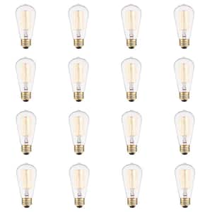 60 Watt S60 Dimmable Cage Filament Vintage Edison Incandescent Light Bulb, Warm Candle Light (12-Pack)