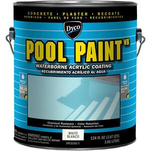 Pool Paint 1 Gal. 3150 White Semi-Gloss Acrylic Exterior Paint