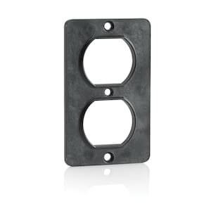 1-Gang Black, Industrial Grade Duplex Outlet/Receptacle Thermoplastic Wall Plate (1-Pack) (3051-E)