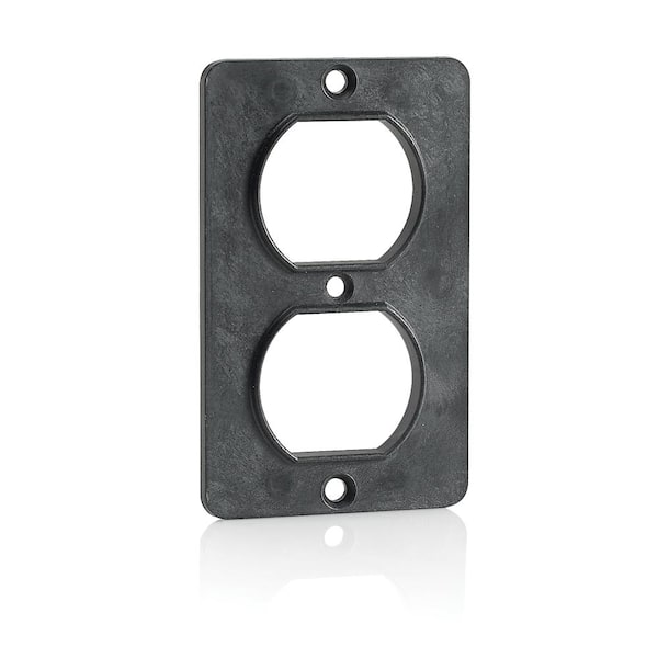 1-Gang Black, Industrial Grade Duplex Outlet/Receptacle Thermoplastic Wall Plate (1-Pack) 3051-E